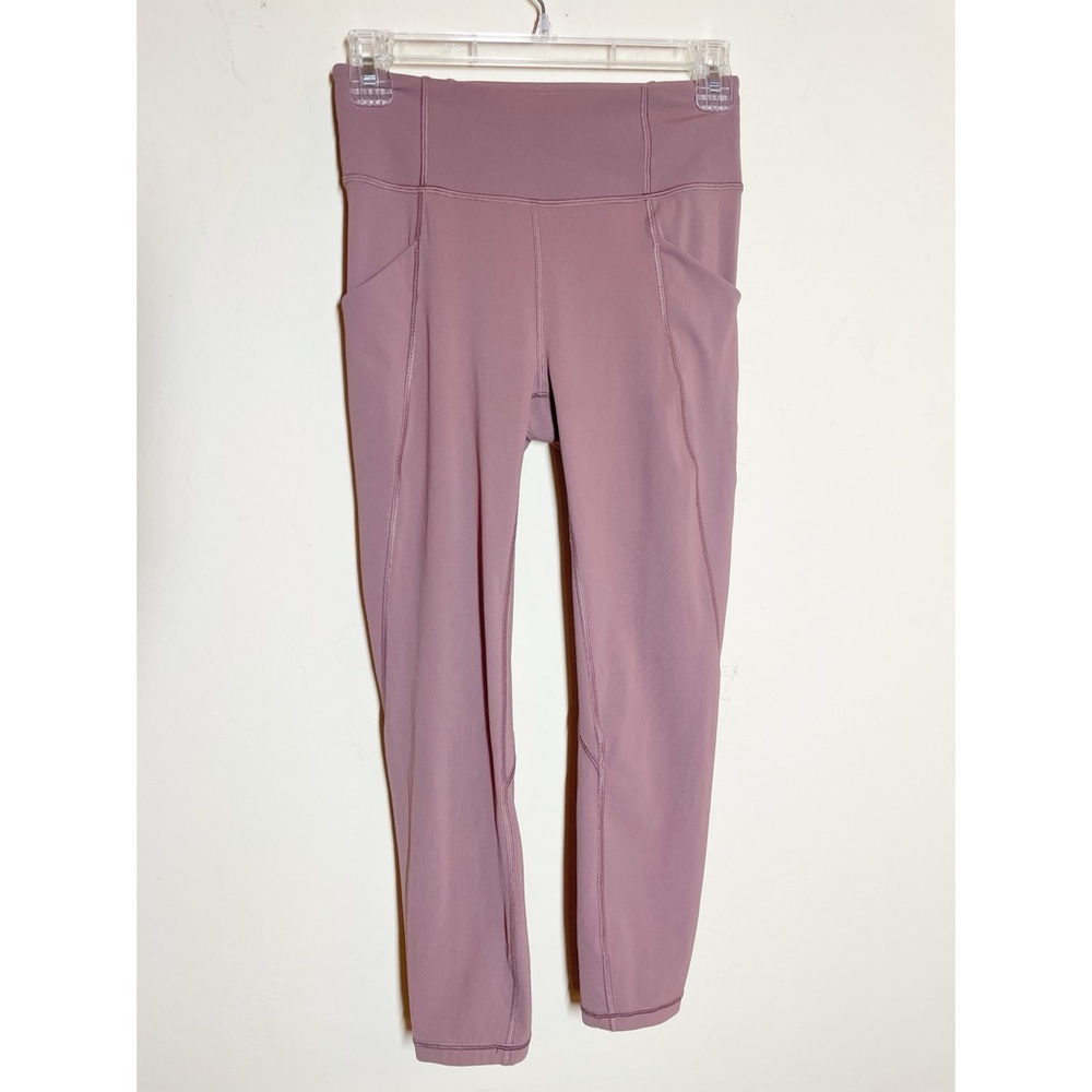 Lululemon Time To Sweat Crop 23" Red Dust Pant. Size 4 - Picture 6 of 11